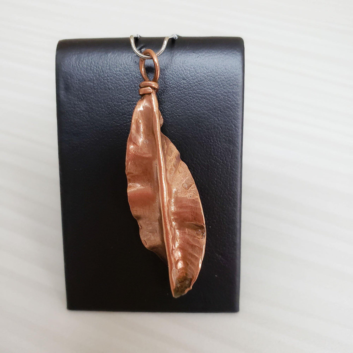 Copper leaf pendant - LB Designs