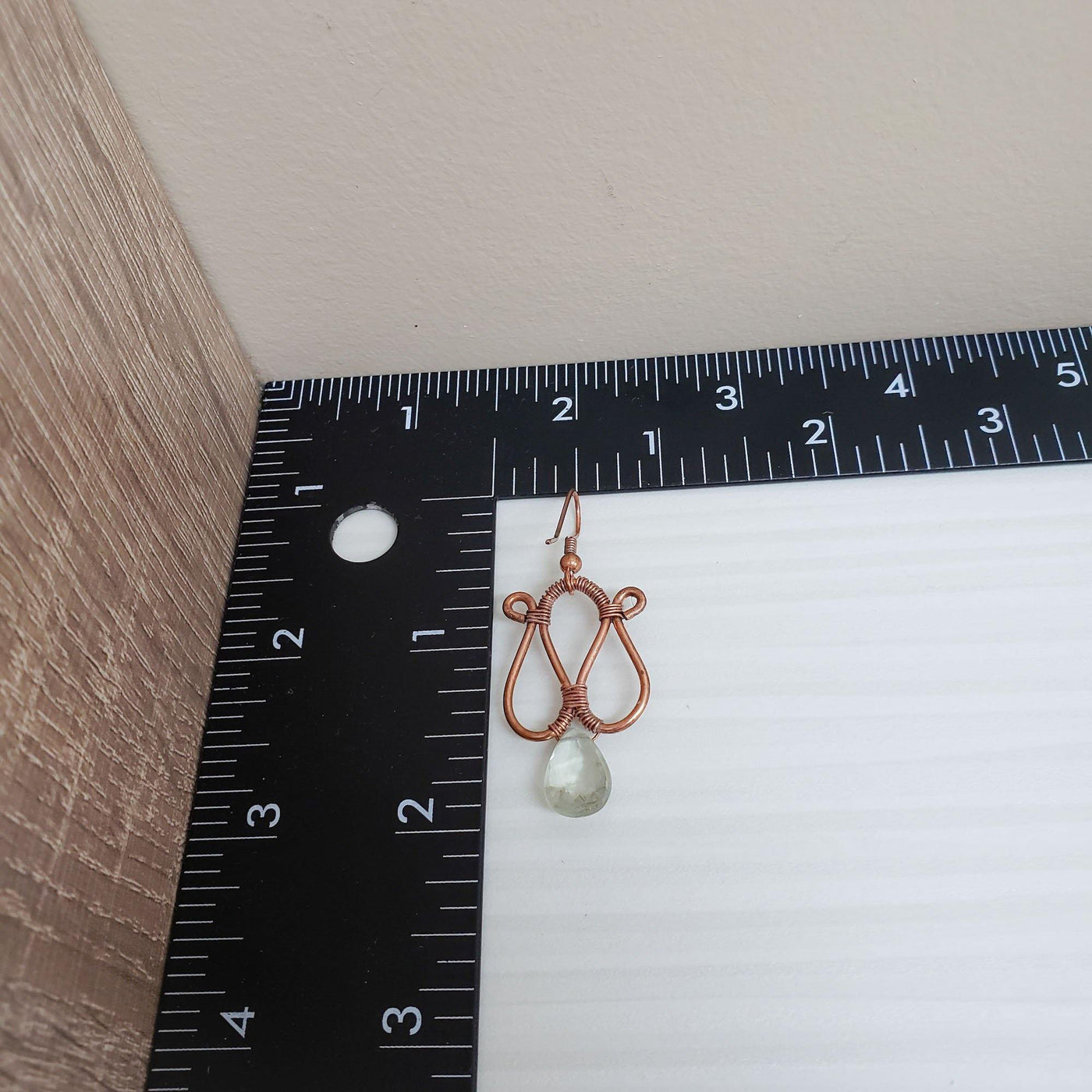 Green amethyst pear drop earrings - LB Designs
