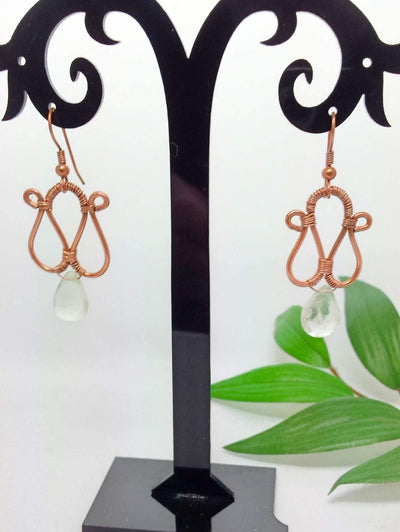 Green amethyst pear drop earrings - LB Designs