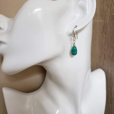 Peruvian Opal and silver Earrings - LB Designs