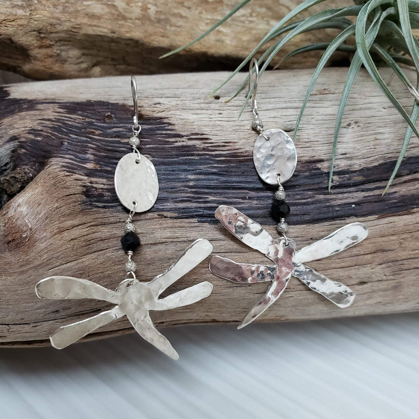 Sterling silver dragonfly earrings - LB Designs