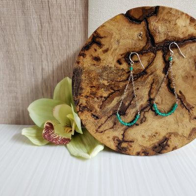 Glamorous green onyx chandelier earrings - LB Designs