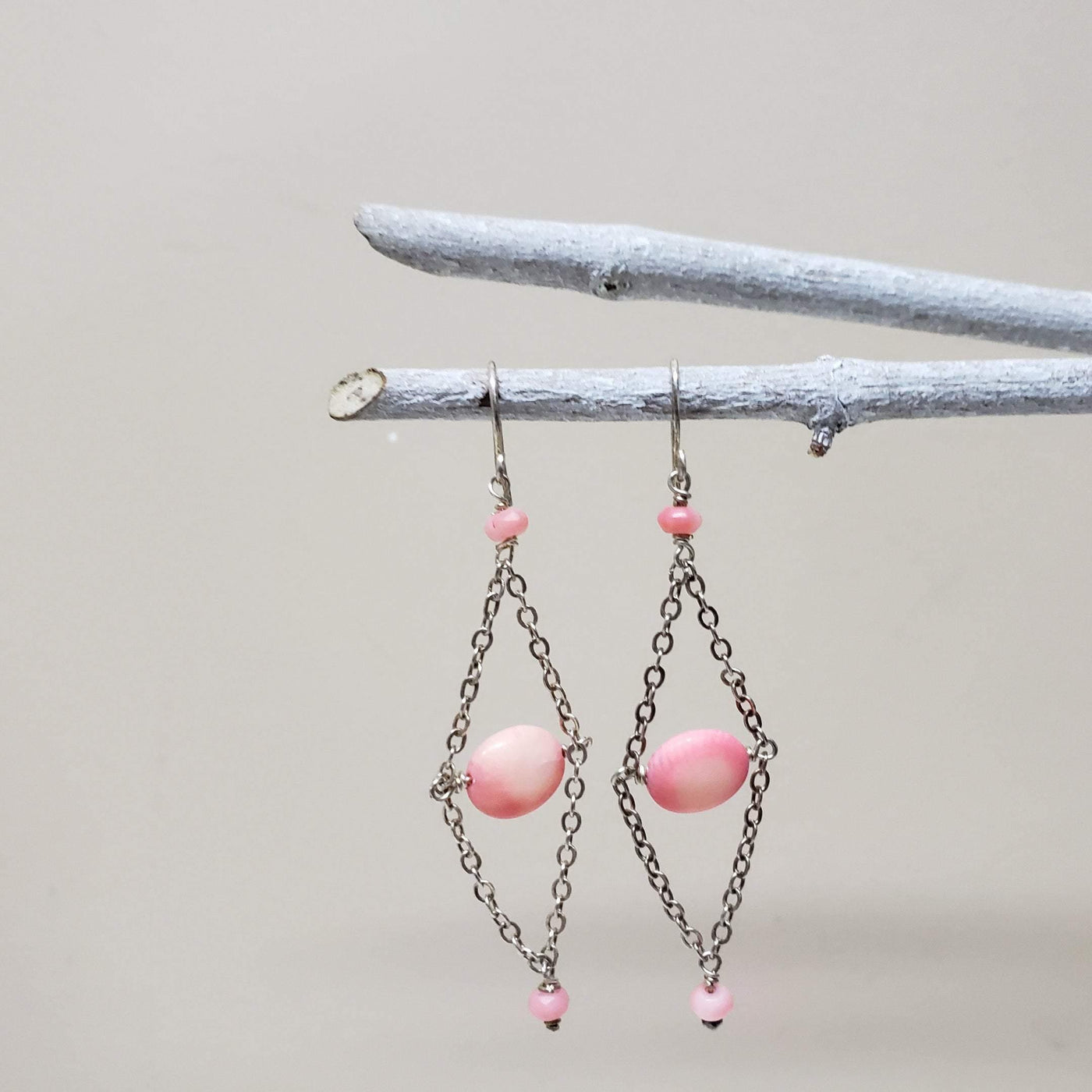 Dainty silver dangle earrings - LB Designs