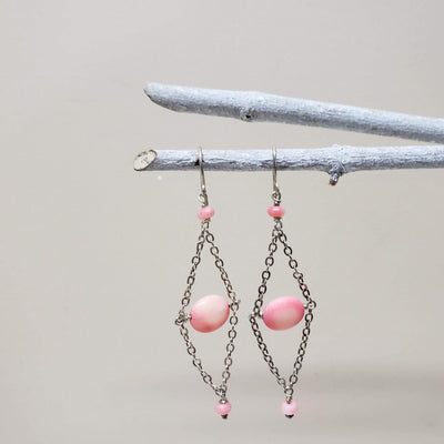 Dainty silver dangle earrings - LB Designs