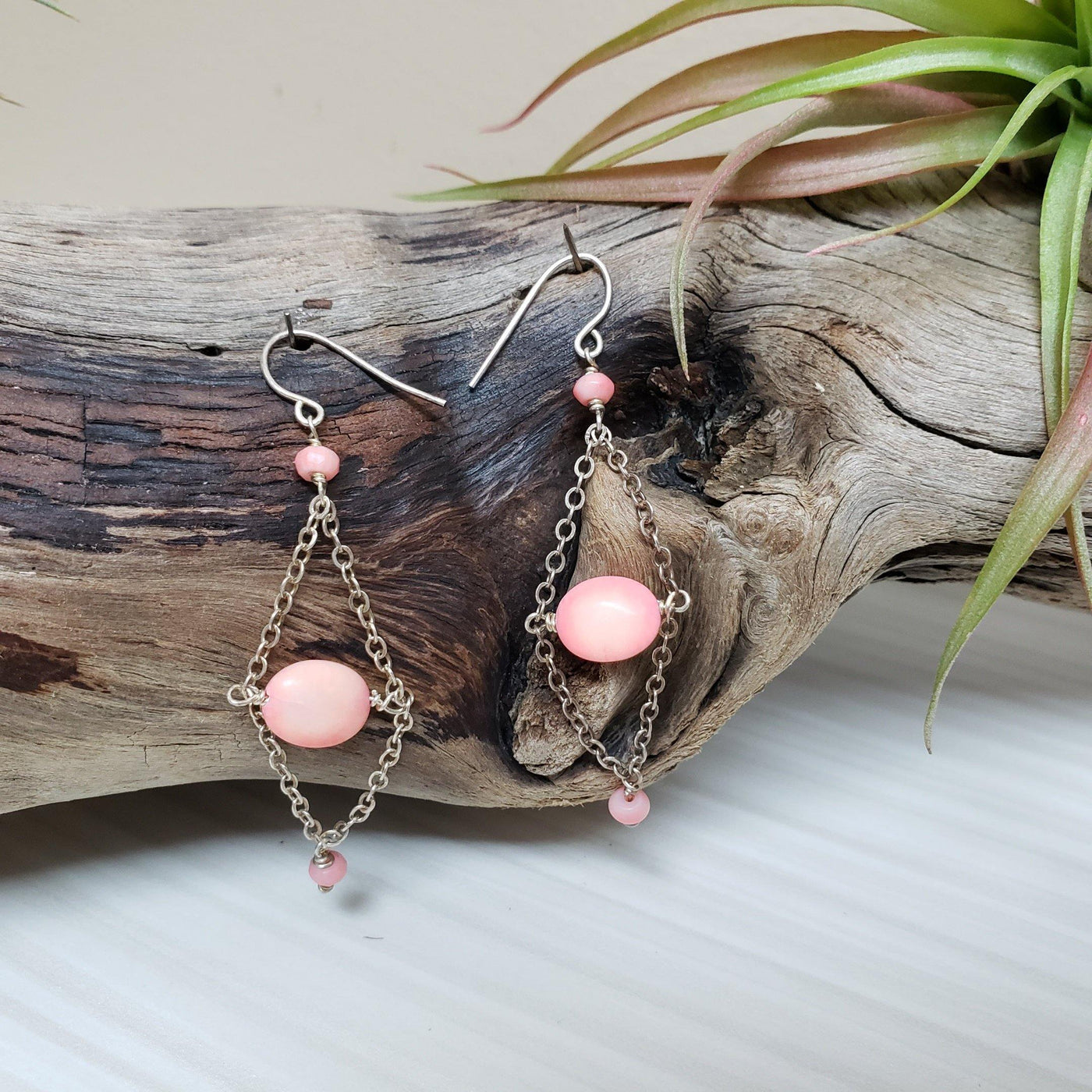 Dainty silver dangle earrings - LB Designs