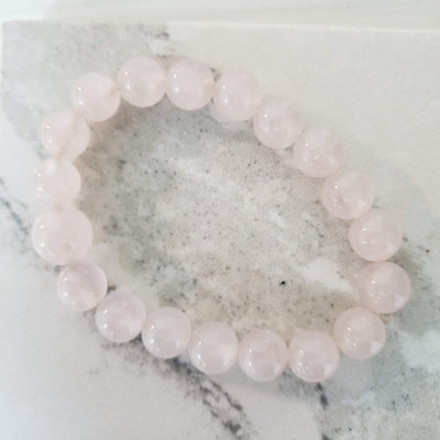 Rose quartz stretch bracelet - LB Designs