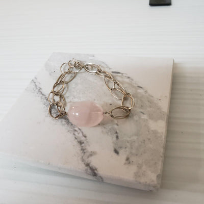 Rose quartz elegant bracelet - LB Designs