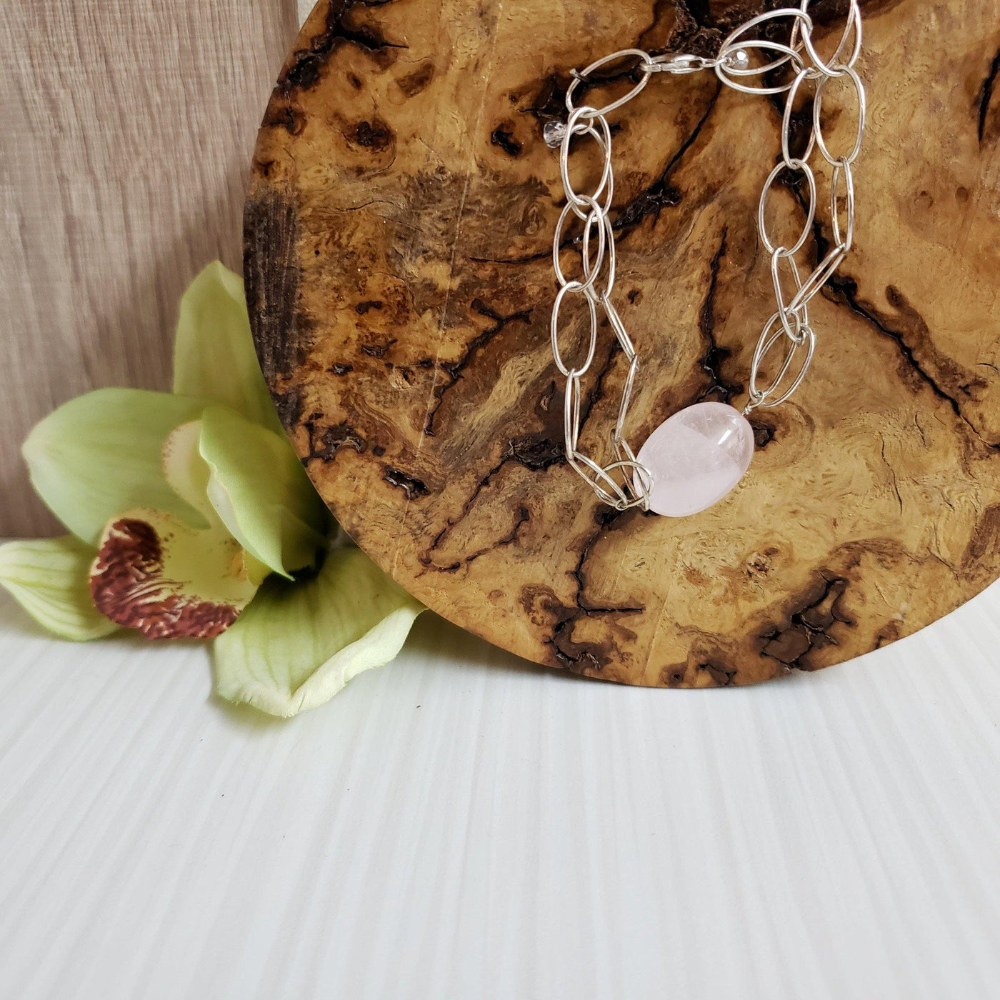 Rose quartz elegant bracelet - LB Designs
