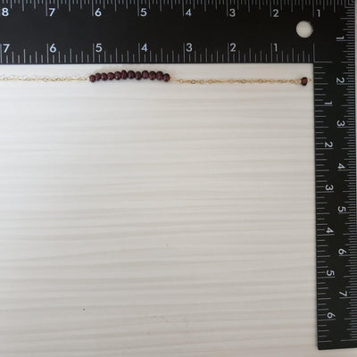 Graceful gold-filled garnet bracelet - LB Designs