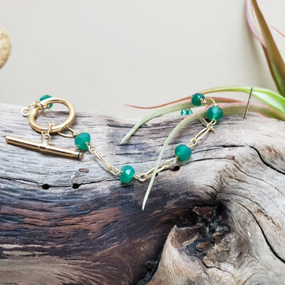 Green Onyx Gemstone Gold Necklace - LB Designs