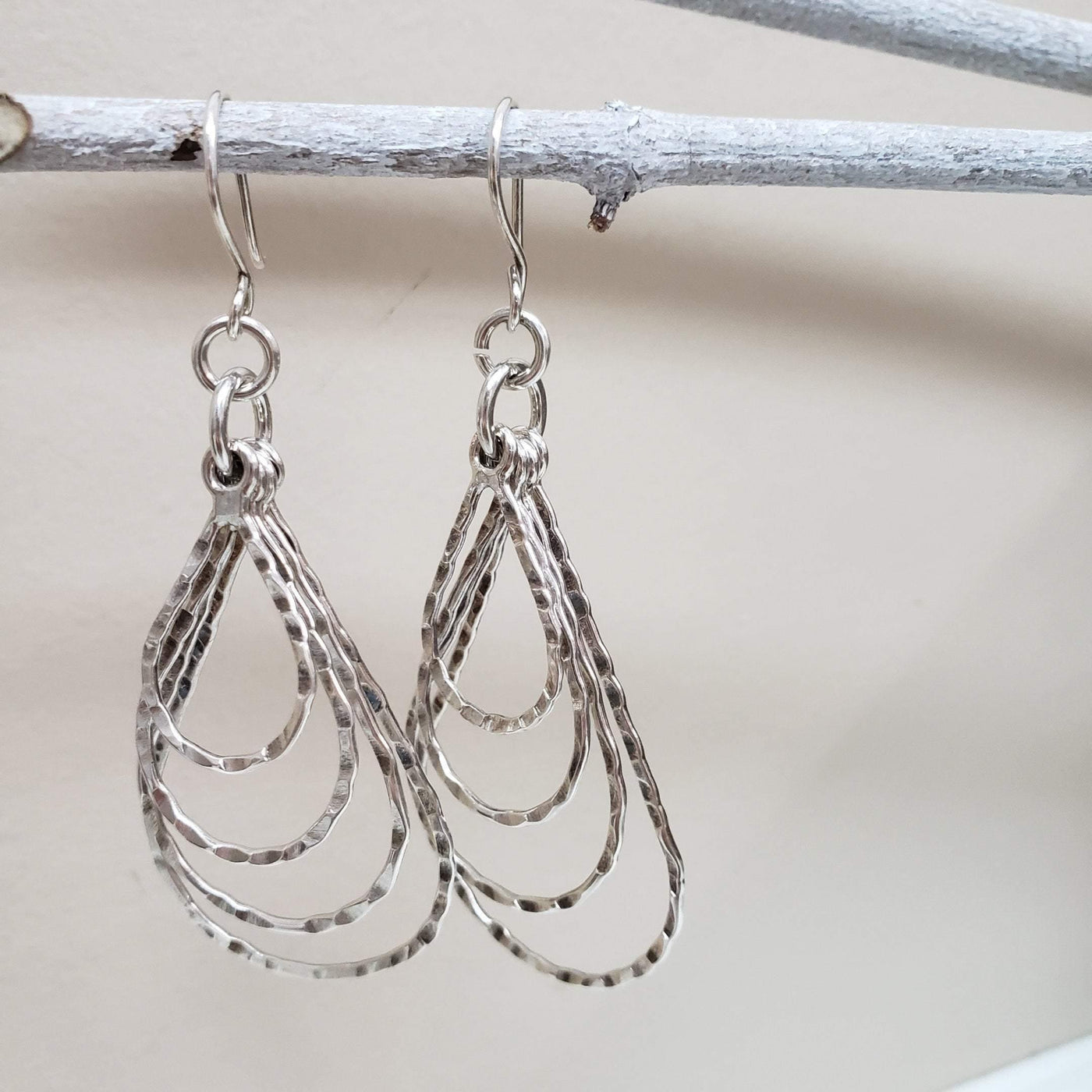 Silver Teardrop Earrings - LB Designs