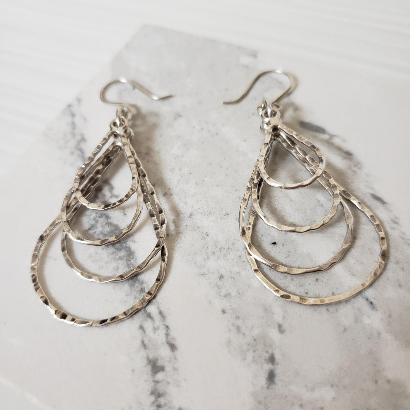 Silver Teardrop Earrings - LB Designs