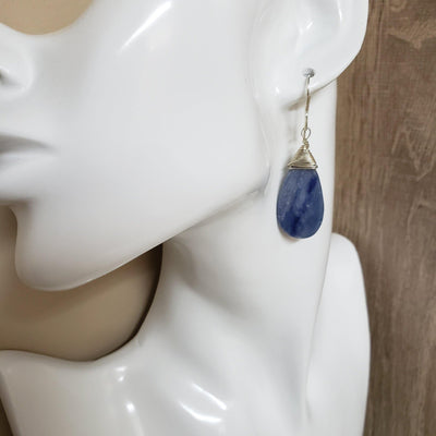 Blue Kyanite  gemstone earrings - LB Designs