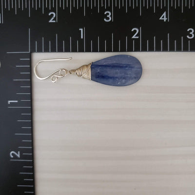 Blue Kyanite  gemstone earrings - LB Designs