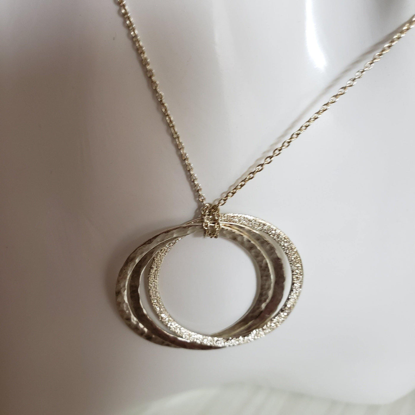 Sterling Silver multi hoop necklace - LB Designs