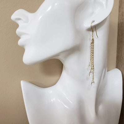 Quartz crystal chandelier earrings - LB Designs
