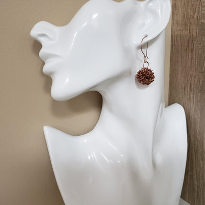 Copper ball earrings - LB Designs