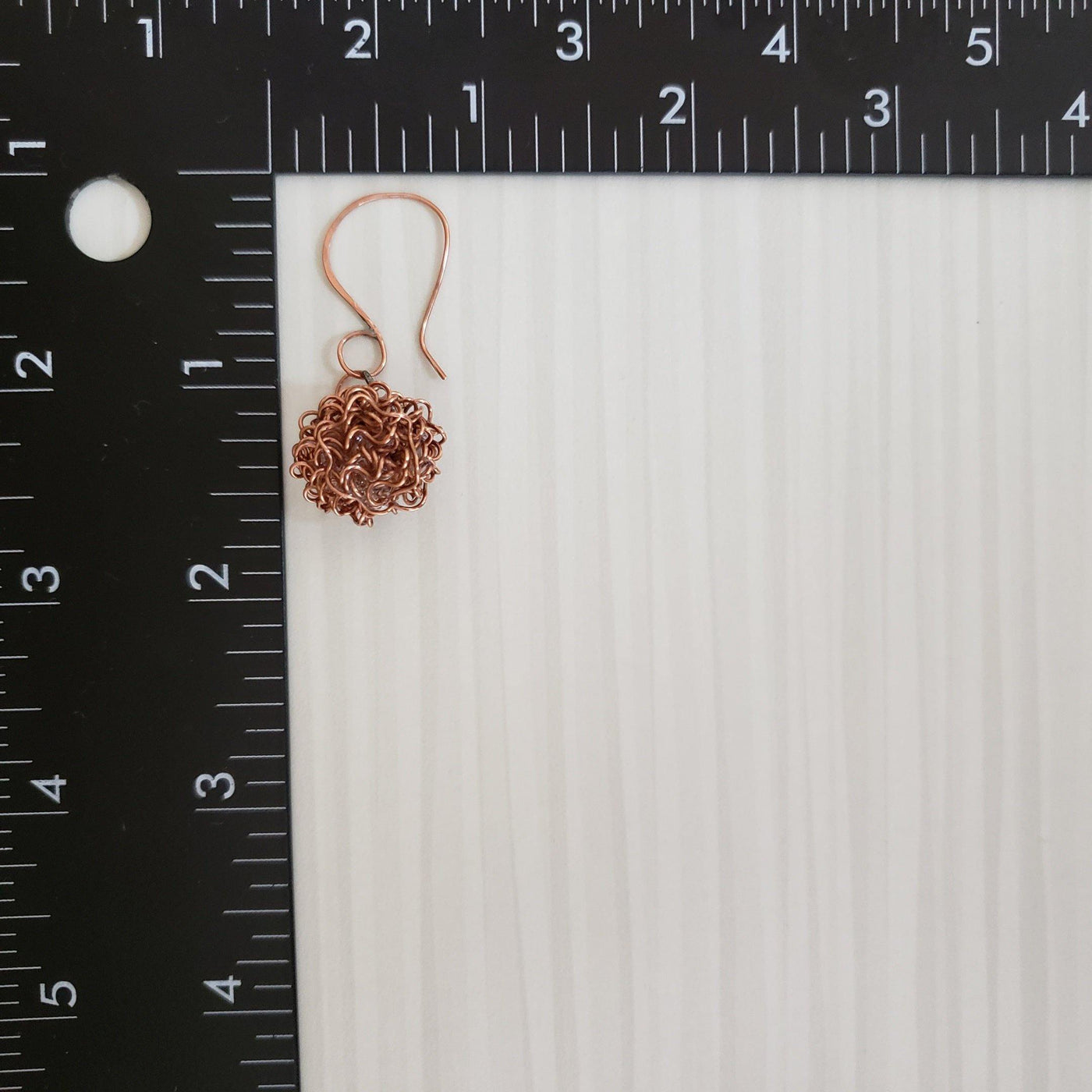 Copper ball earrings - LB Designs