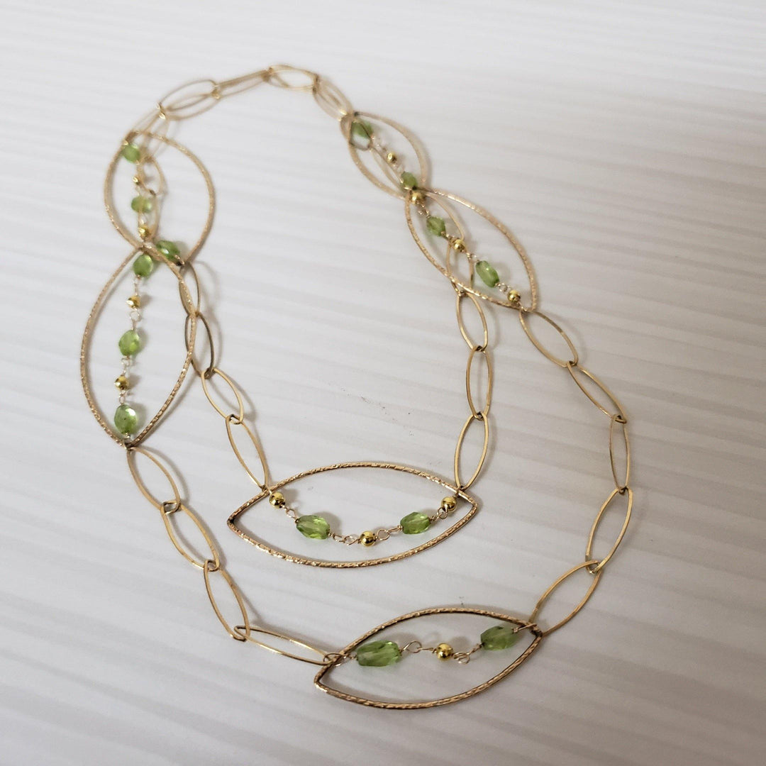 Gold-filled Peridot necklace - LB Designs