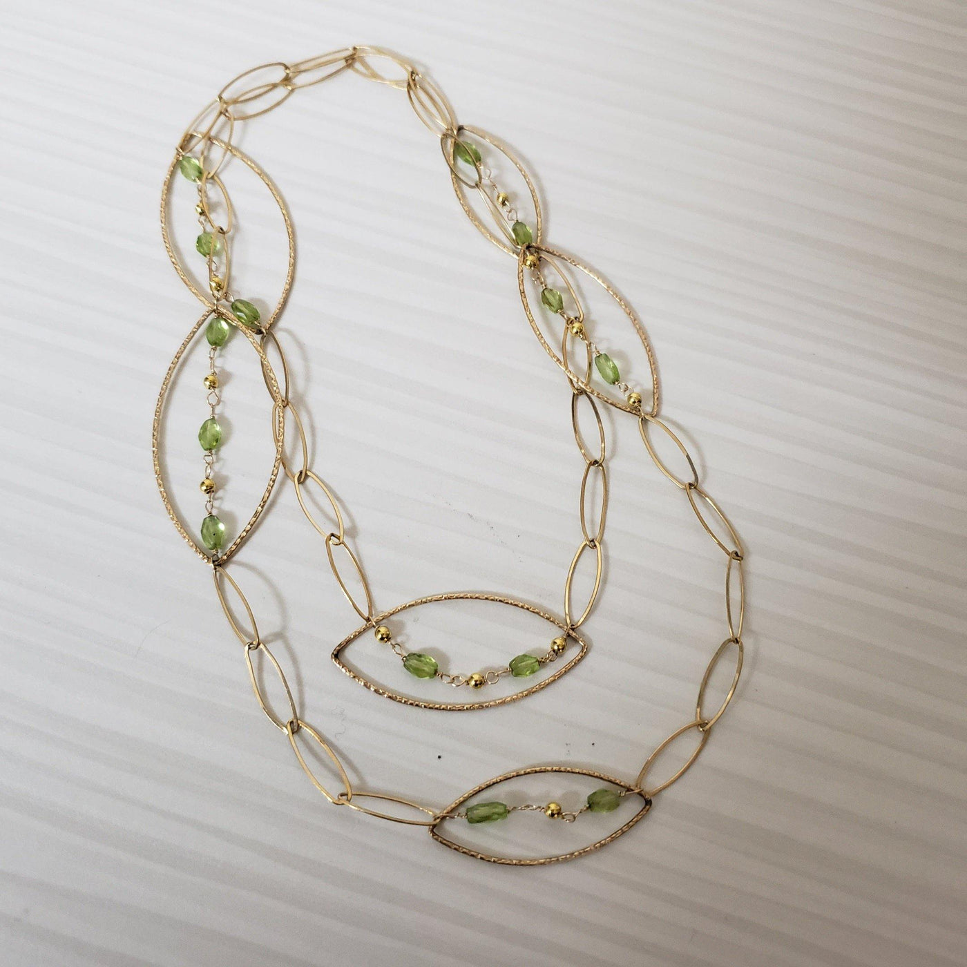 Gold-filled Peridot necklace - LB Designs